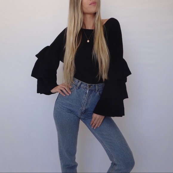 Halogen Ruffle Sleeve Sweater - Picture 3 of 5